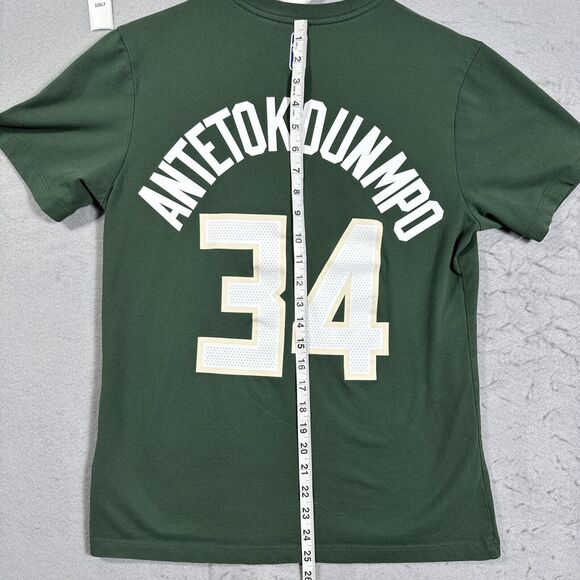 Nike Milwaukee 34 ANTETOKOUNMPO NBA T-Shirt Size Small Dri-Fit - Picture 10 of 12